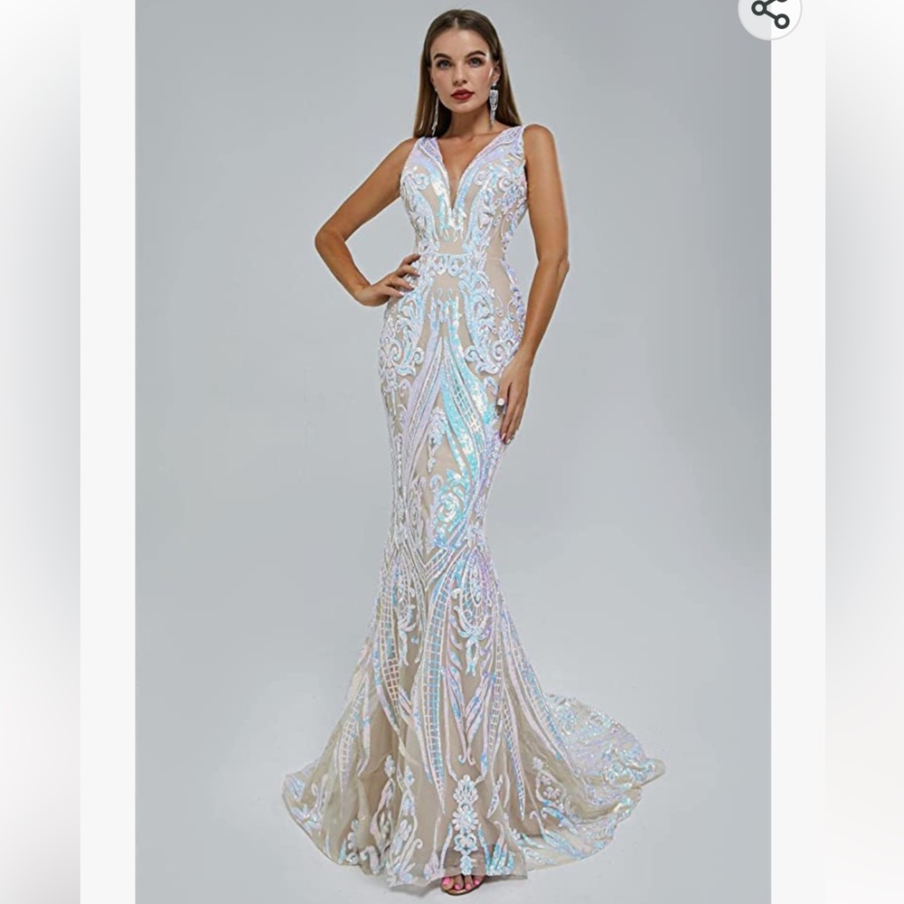 Iridescent Sequins Wedding/Prom Dress